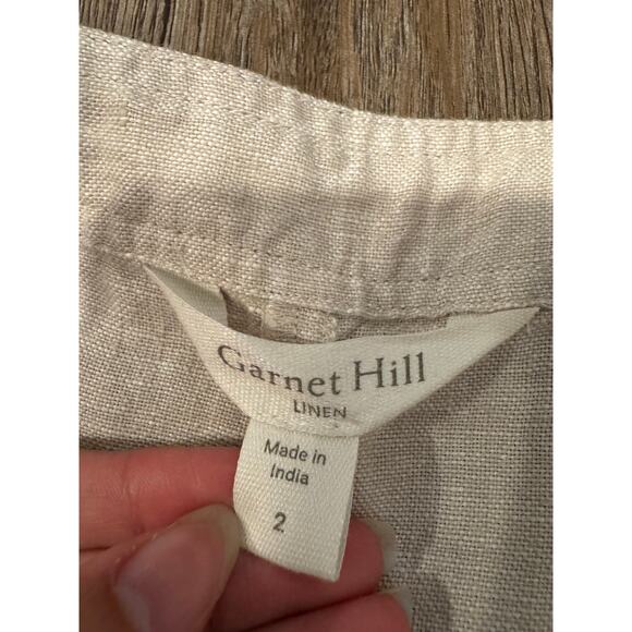 Garnet Hill Women’s Linen Jumpsuit Size 2 - Picture 3 of 11